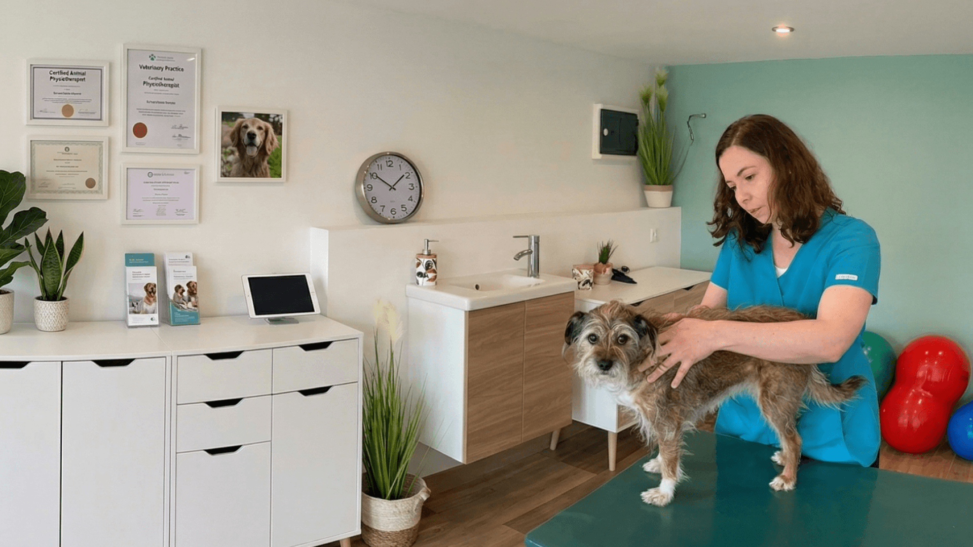 Dr. Astrid Jarleton, vétérinaire — séance de physiothérapie et d’ostéopathie canine en cabinet Vetforme, bannière d’accueil